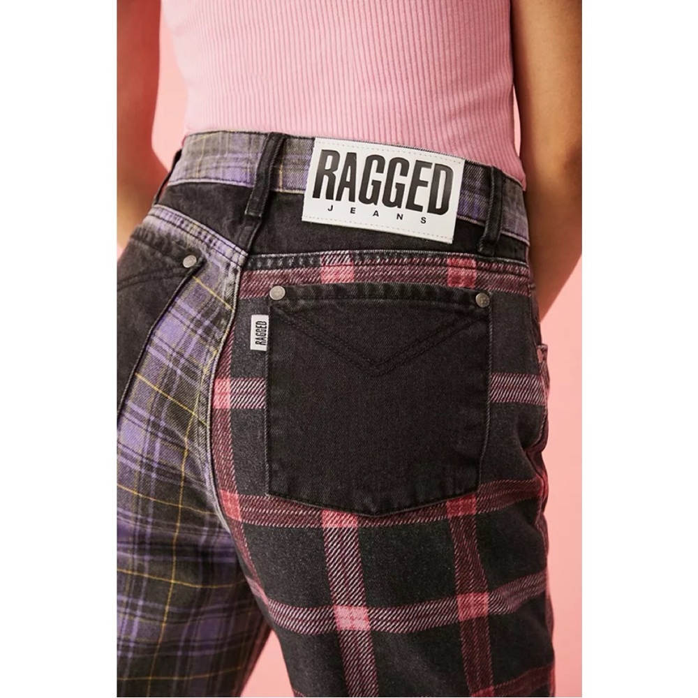 The Ragged Priest Jekyl Mix Check Dad Jeans - Picture 4 of 10
